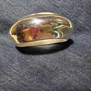 Vintage Silverplated Spring Hinge Chunky Cuff Bracelet For Small Wrist Heritage